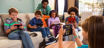 Where best for a children's games console: bedroom or living room?
