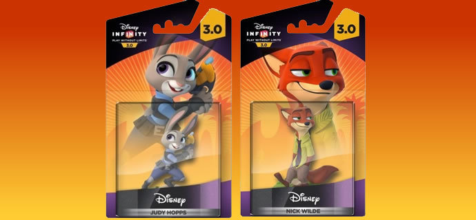 NICK WILDE JUDY HOPPS 3.0 Disney Infinity Characters Zootopia Bunny Fox