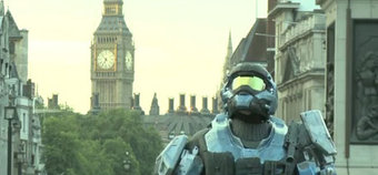 Man takes flight over London for Halo: Reach