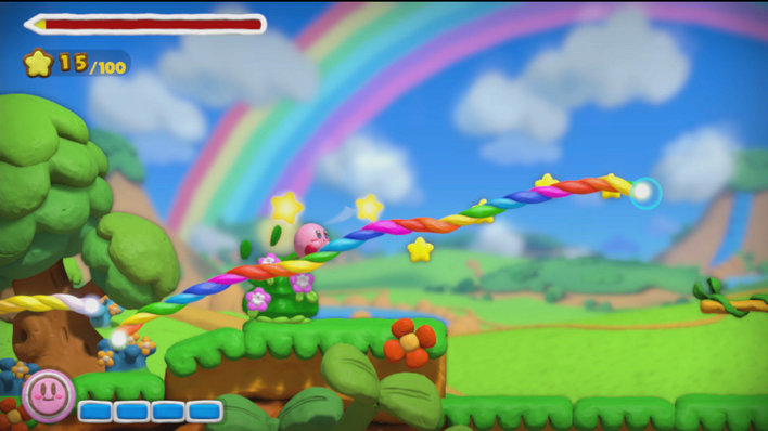 Kirby and the Rainbow Paintbrush Screenshot